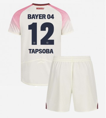 Bayer Leverkusen Edmond Tapsoba #12 Bortaställ Barn 2025-26 Kortärmad (+ Korta byxor) Bayer Leverkusen Edmond Tapsoba #12 Bortaställ Barn 2025-26 Kortärmad (+ Korta byxor)